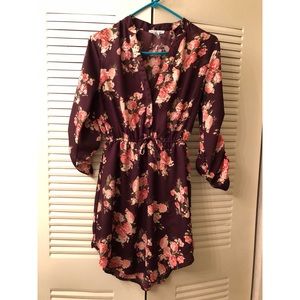 Burgundy Flower Dress